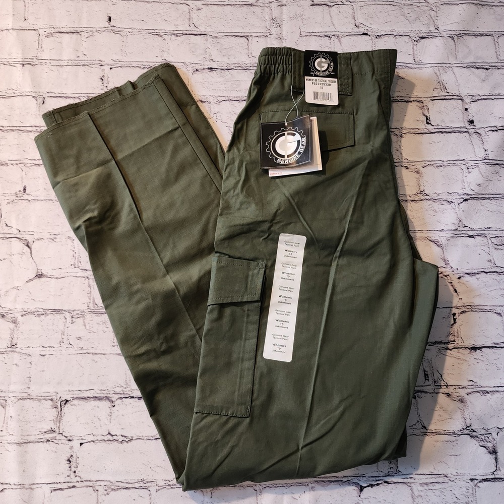 Genuine Gear Womens Size 10 Tactical Olive Green Ripstop Cargo Pants F527225330